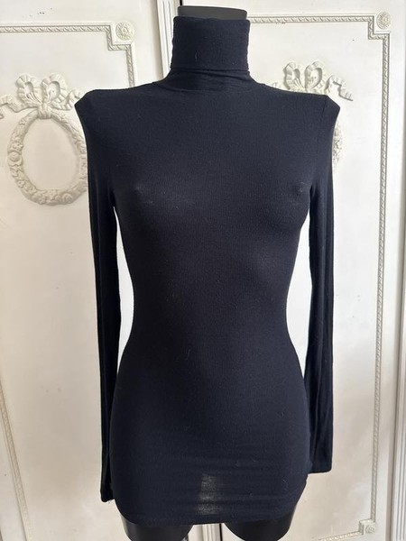 Women Bruuns Bazaar Turtleneck Black Wool 36 / S /