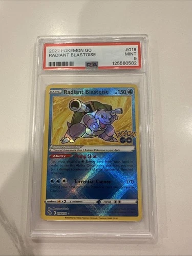 RADIANT BLASTOISE POKEMON GO PSA9!! 018/078 2022