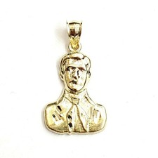 Colgante oro amarillo 10k Jesús Malverde Narco San Sinaloa encanto fino regalo 2,4g