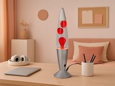 LED Raketen Lavalampe 90er Jahre Retro Design, besondere Tischlampe - 2 Farben