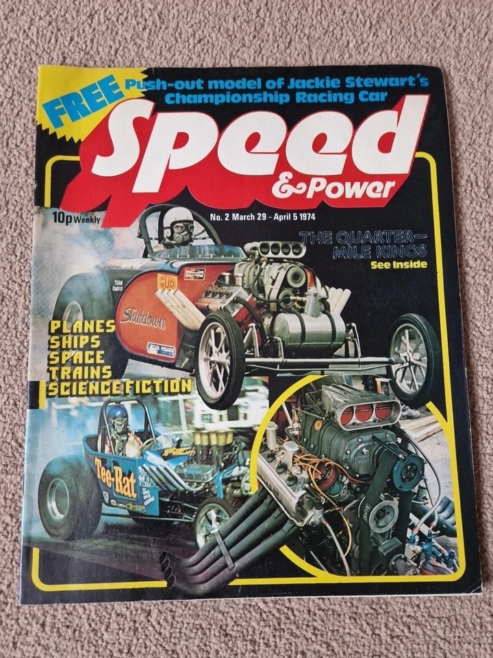 Speed And Power Magazine Issues 1-10 Inc Original Wall Chart Inserts 1974 - Image 4 of 4