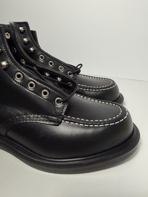 Red Wing 8133 SuperSole Classic Moc Toe Boots Black Chrome Men's