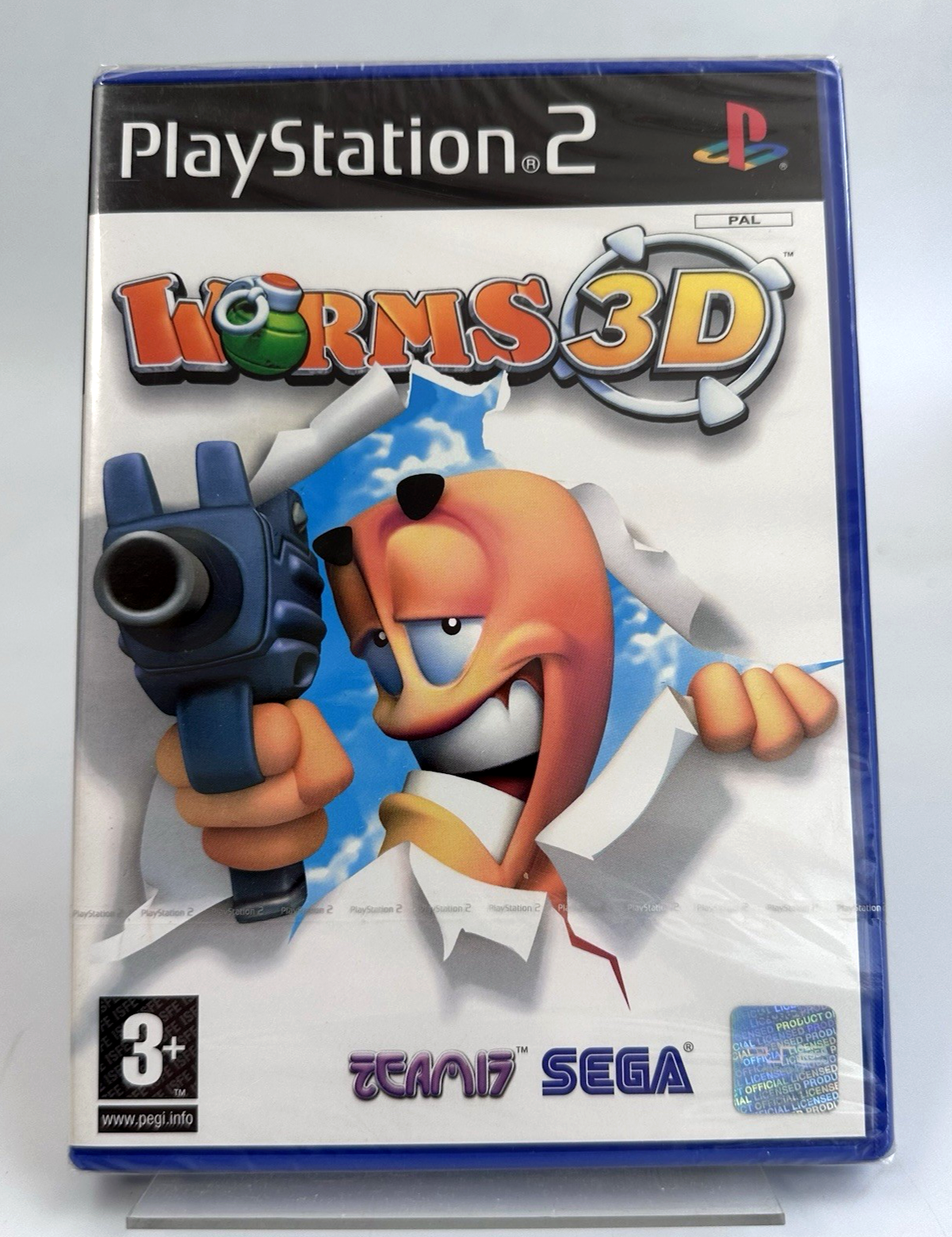 PS2 Worms 3D, UK Pal, Spanish Version, New And Factory Sealed