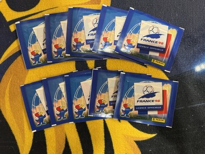 10 x Panini WM 98 1998 1998 Ungeöffnet Sealed Sticker Paket Neu Mint Condition!