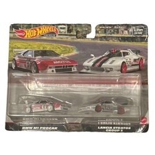 BMW M1 PROCAR #8 & LANCIA STRATOS GR. 5 #829 SET OF 2 PCS BY HOT WHEELS HFF30