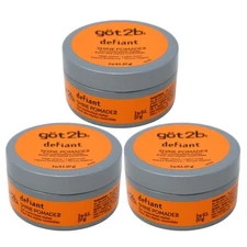 3-Pack Got2b Defiant Shine Hair Pomade For Controlled Styles, 2 oz