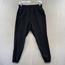 Lululemon Surge Jogger Pants Medium Black Athletic Reflective Zip Ankle LM5956S