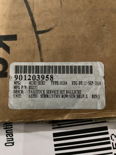 MORI SEIKI BS2051 TAILSTOCK BALL SCREW NEW - Picture 7 of 7