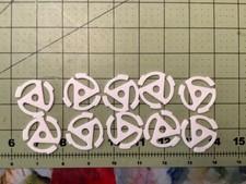 10 Plastic 45 RPM 7" Record Snap-In Adapters White