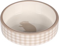 Futternapf Keramik 100Ml Rund 8,5X3Cm Beige-Weiß FüR Hamster Mylo