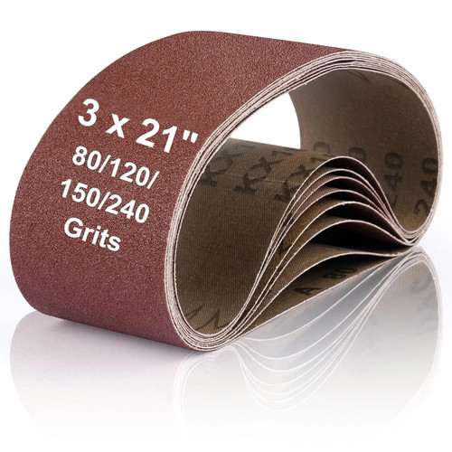3 X 21 Inch Belt Sander Sanding Belts, 8 Pcs Paper (2 3 x 21 inch 