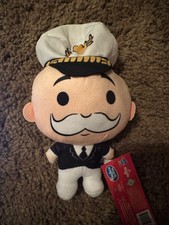 Mr. Monopoly Plush Toy 7-8'', Captain Hasbro Gaming Genuine Collectable NWT 
