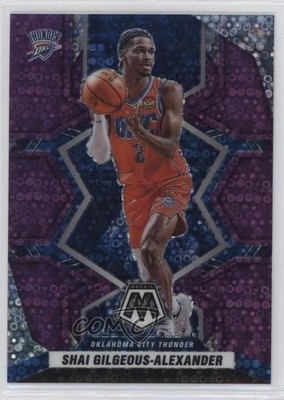 2021 Panini Mosaic Fast Break Purple Prizm 3/50 Shai Gilgeous-Alexander #41 hs9