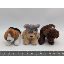 Aurora Dog Plush Puppy Lot of 3 Terrier Labrador Beagle Stuffed Animal Toy