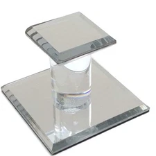 Clear Acrylic Stick-On Mirror Knob - 1-3/4" Square