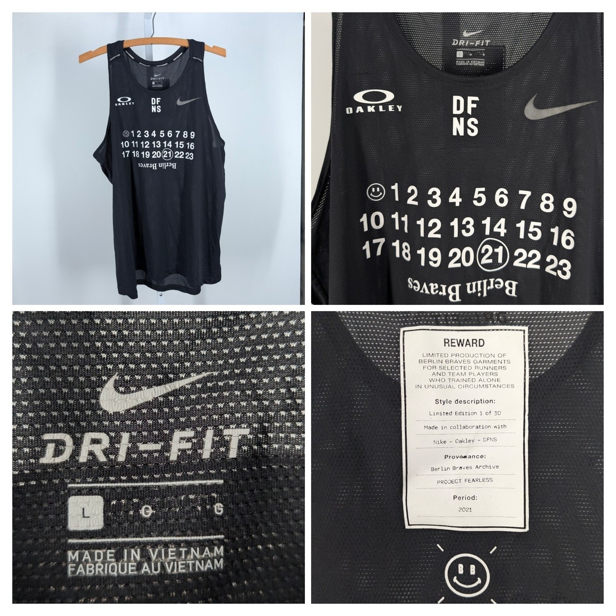 Nike Berlin Braves X Oakley DFNS Singlet Limited Edition 1 of 30