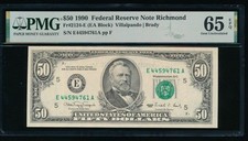Ac 50 1990 Richmond Frn Pmg 65 Epq E-a Block Fr 2124-e