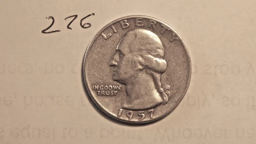 WASHINGTON QUARTER, 1957-P, ---276