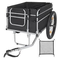 Bike Cargo Trailer 110lbs Capacity Heavy-Duty Foldable Cart with Fat Tires