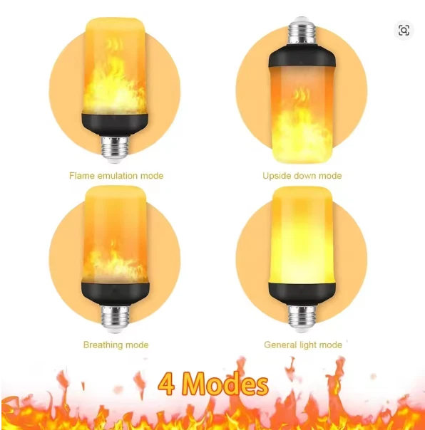 LED flame lamp, simulation dynamic flame jumping lamp, atmosphere shaping lamp - Image 2 of 4