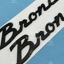 2PCS Matte Black Classic Tailgate Fender Emblem Badge Set for 2021-2024 Bronco