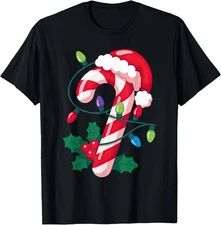 Candy Cane Christmas Design for Boys Girls Kids Adults T-Shirt ,Unisex Tee