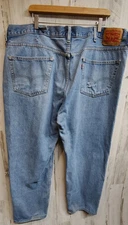 Distressed Levi's 550 Relaxed Jeans Men's 42W Blue Grunge Skate 