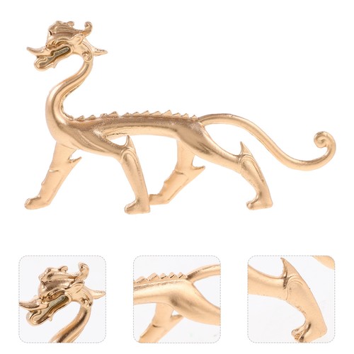 Golden Dragon Sculpture Chinese Craft Statue Office Year The Decor - Bild 12 von 12