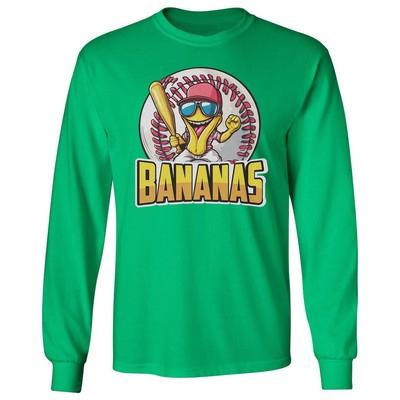 Bananas Lets Go Bananas - Funny Baseball Fans Long Sleeve Tshirt