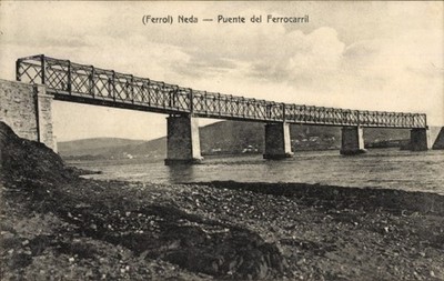 Ak Ferrol Galicien, Neda, Puente del Ferrocarril - 11039752