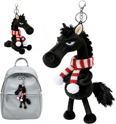 Pferd Schlüsselhalter, 20 cm Plush Horse Keychain, 2026 New Year Good Luck Guard