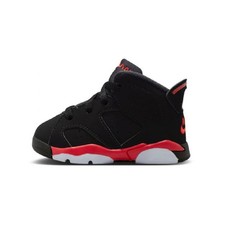 Toddler's Jordan 6 Retro "Infrared Salesman" Black/Lt Crimson IQ1280 001