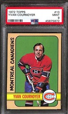 1972 TOPPS #10 YVAN COURNOYER PSA 9 Mint 45875872 
