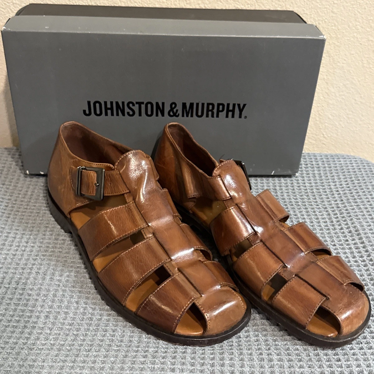Johnston & Murphy M Fisherman Sandals for Men for sale | eBay display picture 1