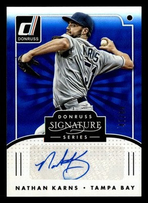 Nathan Karns 2016 Panini Donruss Signature Series Blue #/99 #SGS-NK (AU)