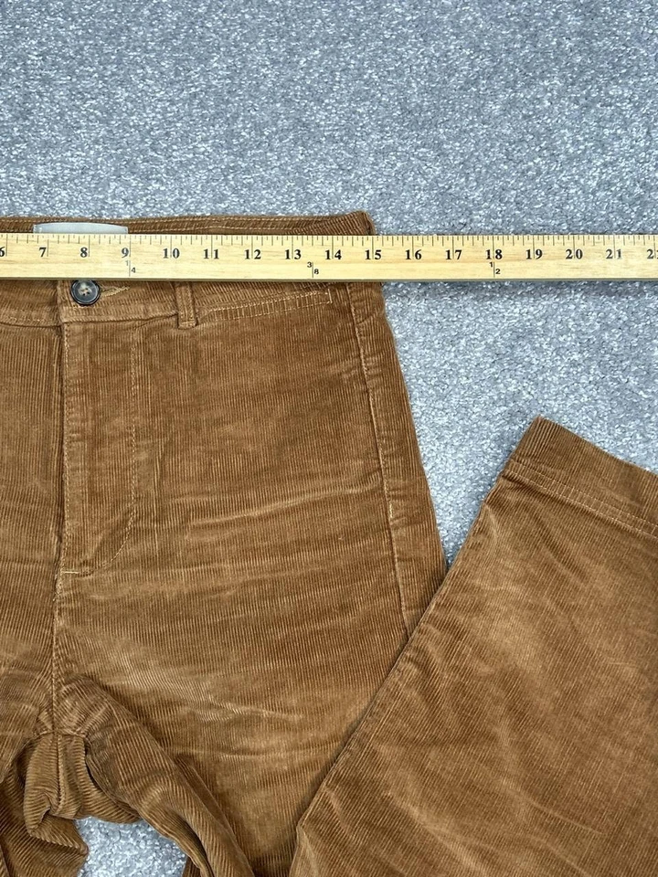 Everlane The Corduroy Pants Womens 8 Brown Cotton Stretch High Rise Wide Leg - Image 4 of 4