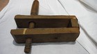 Antique Primitive Hand-made Carpenter's Screw Clamp Wood w/ Leather "Hinge" VGC — photo 7