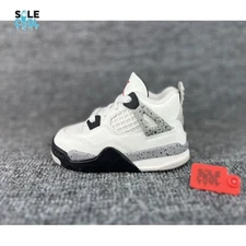 Nike Air Jordan Retro 4 Cement Grey White TD Toddler Shoes IB4387-100
