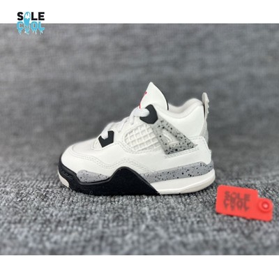 Nike Air Jordan Retro 4 Cement Grey White TD Toddler Shoes IB4387-100