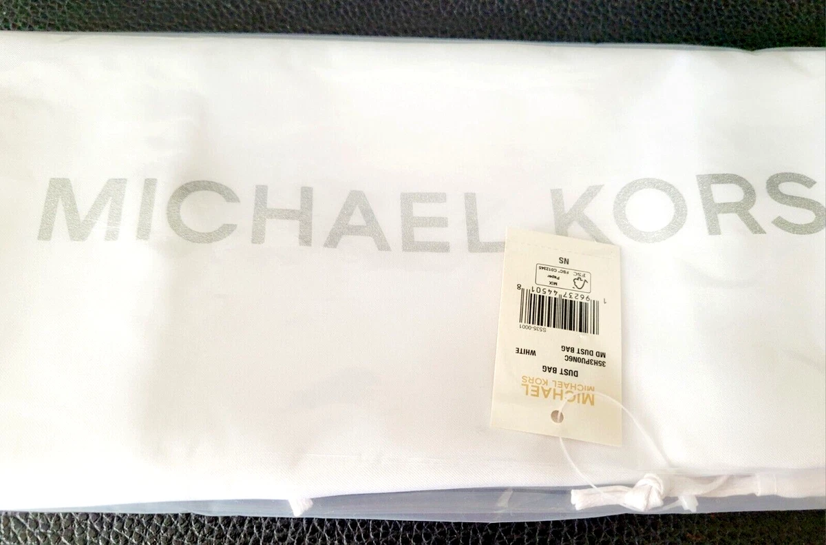 Michael Kors Medium Logo Woven Dust Bag, White 16