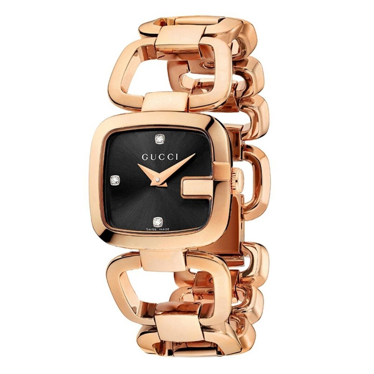 GUCCI腕時計 Gucci G-Gucci 34mm Rose Gold Tone Stainless Steel Case, Rose Gold