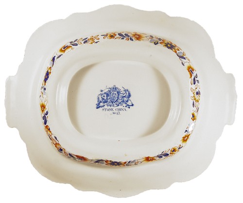 Hicks & Meigh C1815 No 13 Imari Blue Royal Arms Red Painter Mark Covered Platter - Picture 7 of 9