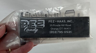 Vintage PEZ Candy Coin Jewelry Holder 1970's Premium MIP PEZ-Haas Orange CT