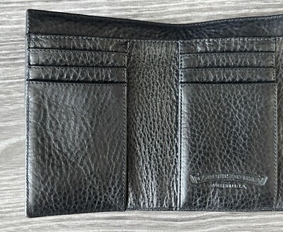 Chrome Hearts Mini Wave Wallet Cross Button Black Heavy