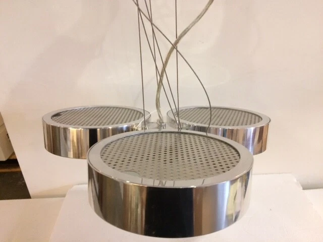 Lámpara de techo Broadway de 3 luces de aluminio pulido de 19 pulgadas Foto 4 de 4