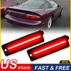 For 93-02 Chevy Camaro Rear Bumper Bright Red LED Smoke Side Marker Signal Light