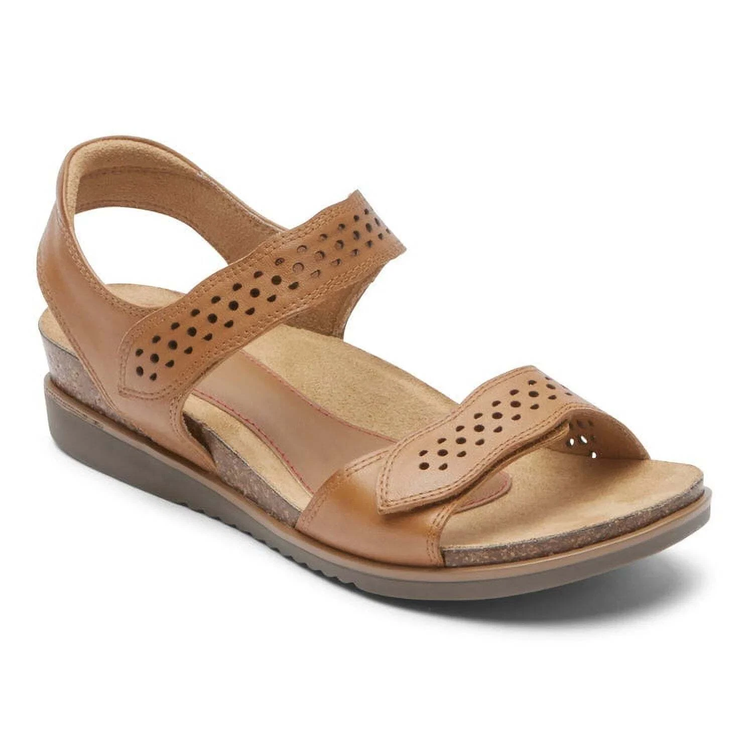 Women's Cobb Hill May Wave Strap Tan Sandal Many Sizes New In Box Save Big