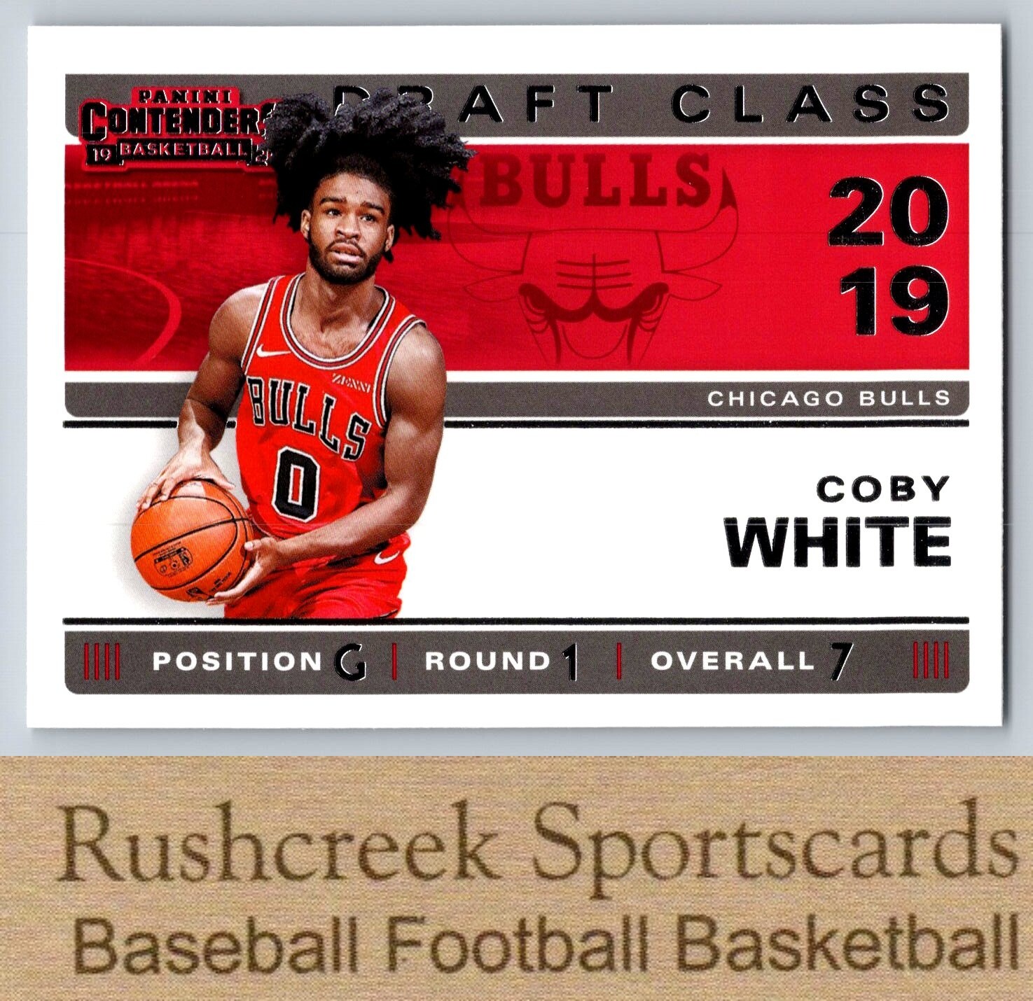 2019 Panini Contenders #7 Coby White Bulls  2019 Draft Class Contenders