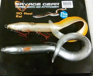 bargain savage gear new 2021 30cm mixed real eel deal 2pcs and release rig