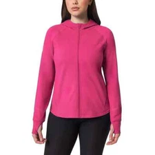 Mondetta Ladies Active Hoodie Jacket Full Zip Thumb Holes S–XXL Recycled Fabric